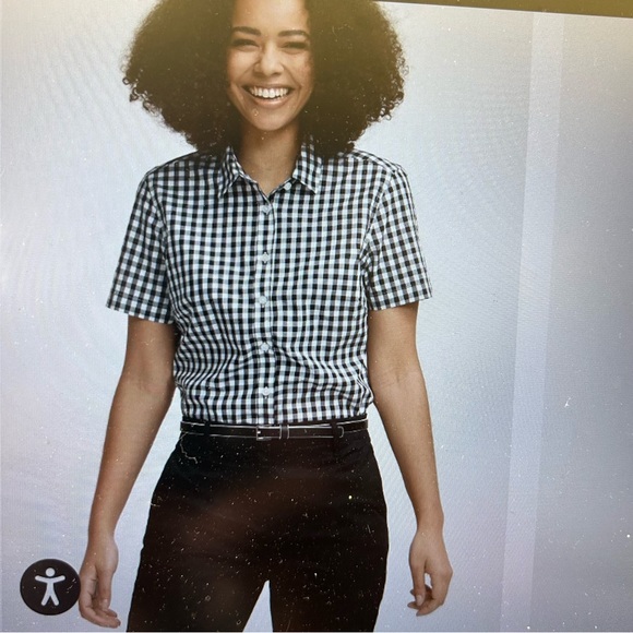 NWT CARGO CREW FRANKIE WOMEN WORK SHIRT SHORT SLEEVES 100% cotton in size 6us - Picture 3 of 6